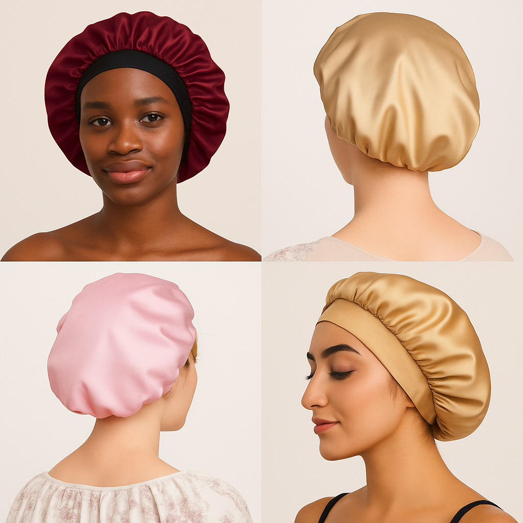 Bonnet de Nuit en Satin – Protection Élégante pour des Cheveux Doux et Soyeux